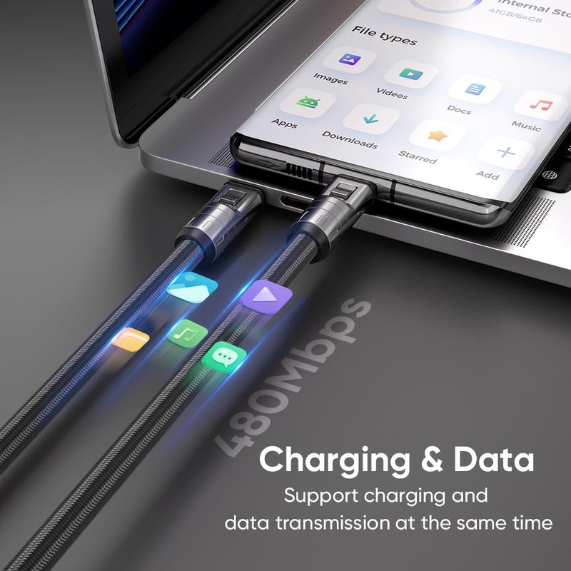 JOYTUTUS 240W USB-C Fast Charging Phone Lanyard | 7Mm Nylon | Crossbody/Wrist Strap | Iphone 16/15/Samsung/Pixel