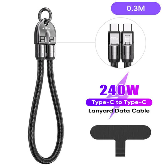 JOYTUTUS 240W USB-C Fast Charging Phone Lanyard | 7Mm Nylon | Crossbody/Wrist Strap | Iphone 16/15/Samsung/Pixel