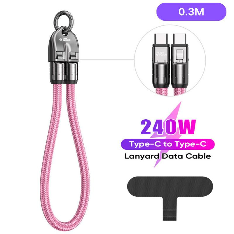 JOYTUTUS 240W USB-C Fast Charging Phone Lanyard | 7Mm Nylon | Crossbody/Wrist Strap | Iphone 16/15/Samsung/Pixel