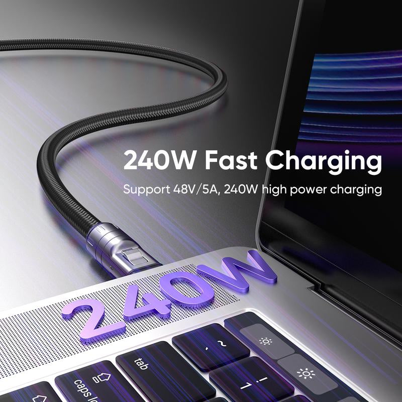 JOYTUTUS 240W USB-C Fast Charging Phone Lanyard | 7Mm Nylon | Crossbody/Wrist Strap | Iphone 16/15/Samsung/Pixel